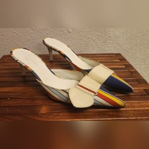 Casadei Multicolor Striped Heels